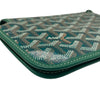 GOYARD 戈雅 PLUMET  POCKET WALLET 翻蓋信封斜背包 PVC帆布 小牛皮 綠色 銀釦