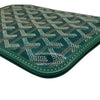 GOYARD 戈雅 PLUMET  POCKET WALLET 翻蓋信封斜背包 PVC帆布 小牛皮 綠色 銀釦