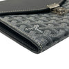 GOYARD 戈雅 CHYPRE WALLET POUCH 翻蓋信封斜背包 PVC帆布 小牛皮 灰色 銀釦