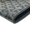 GOYARD 戈雅 CHYPRE WALLET POUCH 翻蓋信封斜背包 PVC帆布 小牛皮 灰色 銀釦