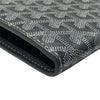 GOYARD 戈雅 CHYPRE WALLET POUCH 翻蓋信封斜背包 PVC帆布 小牛皮 灰色 銀釦