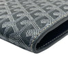 GOYARD 戈雅 CHYPRE WALLET POUCH 翻蓋信封斜背包 PVC帆布 小牛皮 灰色 銀釦
