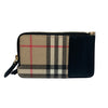 BURBERRY 博柏利 VINTAGE CHECK ZIPPED CARD CASE 拉鍊卡片夾 PVC 淺褐色 金釦