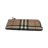 BURBERRY 博柏利 VINTAGE CHECK ZIPPED CARD CASE 拉鍊卡片夾 PVC 淺褐色 金釦