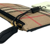 BURBERRY 博柏利 VINTAGE CHECK ZIPPED CARD CASE 拉鍊卡片夾 PVC 淺褐色 金釦
