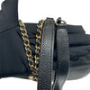 CHANEL 香奈兒 CC FLAP POCKET SHOULDER BAG 翻蓋單肩包 荔枝紋牛皮 黑色 金釦
