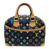 LOUIS VUITTON路易威登 村上隆 MONOGRAM MULTICOLORE TROUVILLE 手提包 PVC帆布 黑色 三彩 金扣