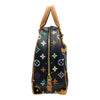 LOUIS VUITTON路易威登 村上隆 MONOGRAM MULTICOLORE TROUVILLE 手提包 PVC帆布 黑色 三彩 金扣