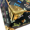 LOUIS VUITTON路易威登 村上隆 MONOGRAM MULTICOLORE TROUVILLE 手提包 PVC帆布 黑色 三彩 金扣