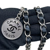 CHANEL 香奈兒 AS3261 22MINI BAG 米你流浪肩背包 小牛皮 黑色 銀釦