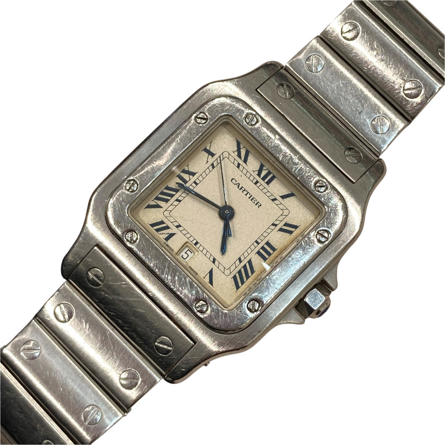 CARTIER 卡地亞 SANTOS GALBÉE 山度士腕錶 不鏽鋼 石英錶