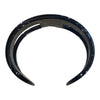 HERMES 愛馬仕 ANO CUFF BANGLE PM 漆藝寬版手環 小號 水牛角 深藍/棕色