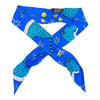 HERMES 愛馬仕 TWILLY 絲巾 LES LEOPARDS 絲綢 藍色