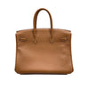 HERMES 愛馬仕 BIRKIN 35 柏金包 TOGO皮 金棕色 銀釦