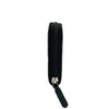 CHANEL 香奈兒 CAMELLIA EMBOSSED ZIP LONG WALLET 山茶花壓紋長夾 小羊皮 黑色 銀釦