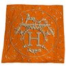HERMES 愛馬仕 CARRE90 VIF ARGENT 絲巾 真絲 橘色
