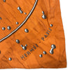 HERMES 愛馬仕 CARRE90 VIF ARGENT 絲巾 真絲 橘色