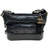 CHANEL 香奈兒 GABRIELLE DE HOBO 小號流浪包 皮革 黑色 多色釦