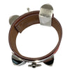 HERMES 愛馬仕 COLLIER DE CHIEN BRACELET CDC手環 皮革 紅色 銀釦 #S