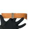 HERMES 愛馬仕 COLLIER DE CHIEN BRACELET CDC手環 皮革 紅色 銀釦 #S