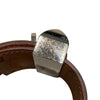 HERMES 愛馬仕 COLLIER DE CHIEN BRACELET CDC手環 皮革 紅色 銀釦 #S