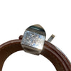 HERMES 愛馬仕 COLLIER DE CHIEN BRACELET CDC手環 皮革 紅色 銀釦 #S
