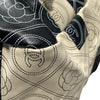 CHANEL 香奈兒 A57161 CAMELLIA LOGO 山茶花托特包 PVC帆布 米/黑色 銀釦