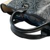 CHANEL 香奈兒 A57161 CAMELLIA LOGO 山茶花托特包 PVC帆布 米/黑色 銀釦