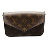 LOUIS VUITTON 路易威登 M80091 MULTI POCHETTE FÉLICIE 二合一肩背包 PVC帆布 老花 綠色 金釦