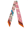 HERMES 愛馬仕 LES NOUVEAUX AMOUREUX DE PARIS TWILLY 巴黎新戀人絲巾 粉色 真絲