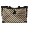 GUCCI 古馳 293580 ABBEY TOTE BAG 托特包 水晶塗層GG帆布 棕色 金釦