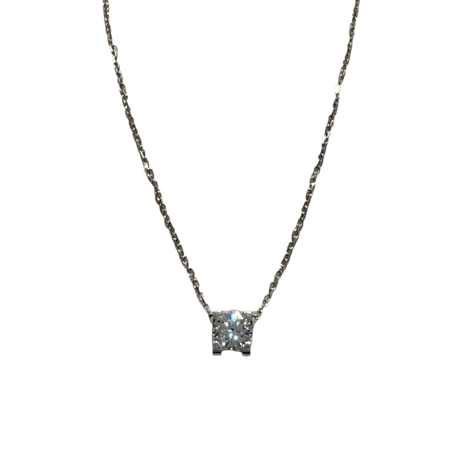 CARTIER 卡地亞 C DE CARTIER NECKLACE 五九分經典單鑽項鍊 鑽石 18K白金