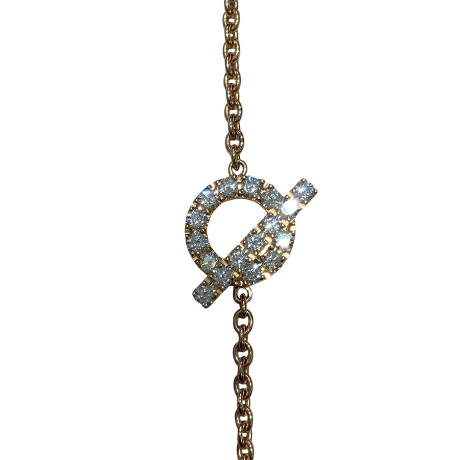 HERMES 愛馬仕 FINESSE BRACELET SH 18K 鑽石 手環 PG