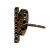 HERMES 愛馬仕 FINESSE STUD EARRINGS 18K 黑色尖晶石 耳環 PG