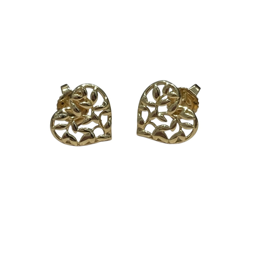 TIFFANY&CO. 蒂芙尼 橄欖葉心型耳環 OLIVE LEAF HEART-SHAPED EARRINGS 18K金 耳環 YG