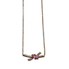 TIFFANY&CO. 蒂芙尼 限定版KNOT項鍊  K18 粉色剛玉 金色 粉色