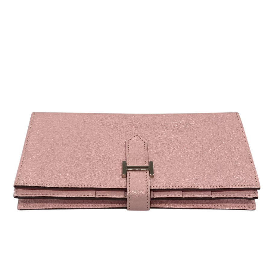 HERMES 愛馬仕 Béarn Soufflet 長夾 淡粉色