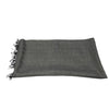 HERMES 愛馬仕 圍巾 絲 CASHMERE 灰色 素面