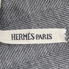 HERMES 愛馬仕 圍巾 絲 CASHMERE 灰色 素面
