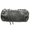 BALENCIAGA 巴黎世家 BLACK Le CAGOLE 圓筒包 皮革 鐵灰色 鎳色釦