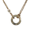CARTIER 卡地亞 B7219500 LOVE CIRCLE DIAMOND NECKLACE 18K 項鍊 YG 鑽石