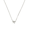 TIFFANY&CO. 蒂芙尼 METRO BOW NECKLACE 項鍊 K18 鑽石 銀白色