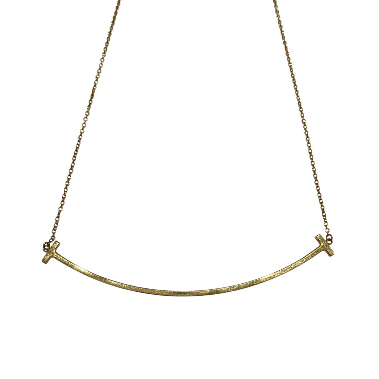 TIFFANY&CO. 蒂芙尼 T SMILE NECKLACE LARGE SIZE 微笑項鍊大號 K18 PG