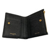 SAINT LAURENT 聖羅蘭 582296 UPTOWN SHORT WALLET 荔枝皮革 短夾 中夾 黑色 金色