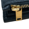SAINT LAURENT 聖羅蘭 582296 UPTOWN SHORT WALLET 荔枝皮革 短夾 中夾 黑色 金色