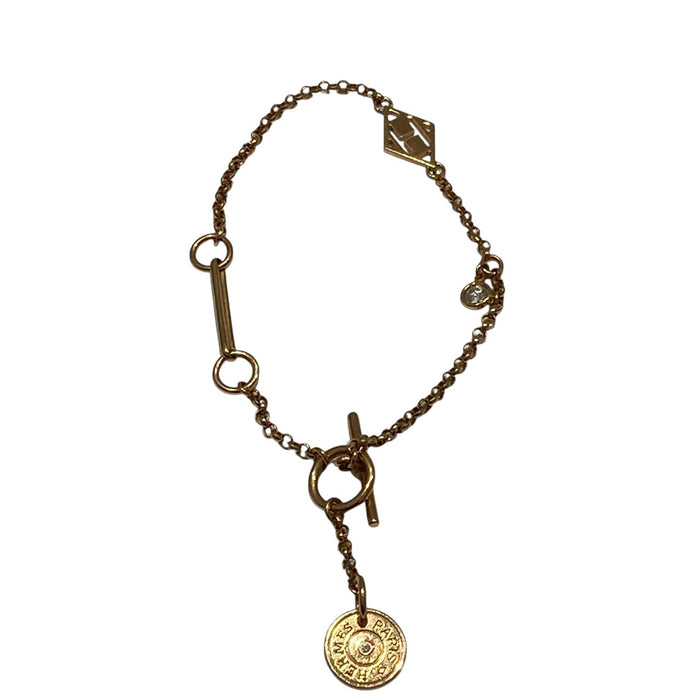 HERMÈS 愛馬仕 GAMBADE BRACELET 手鍊 K18 玫瑰金 H LOGO