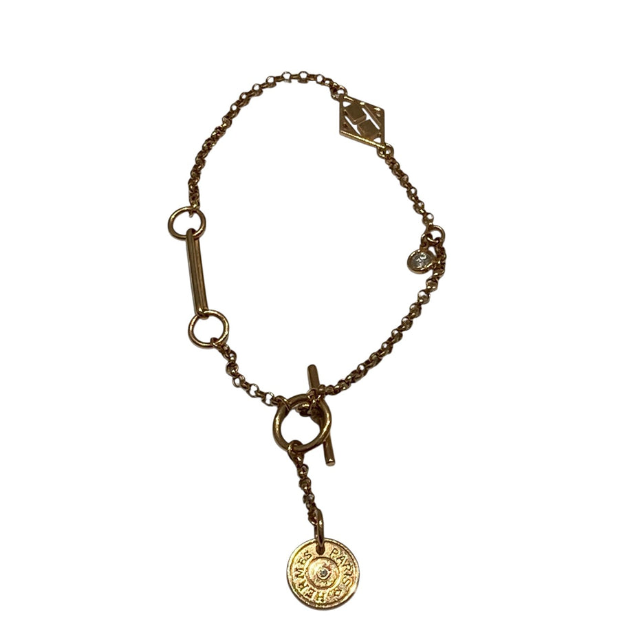 HERMÈS 愛馬仕 GAMBADE BRACELET 手鍊 K18 玫瑰金 H LOGO
