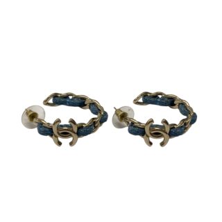 CHANEL<br>LOGO丹寧耳環