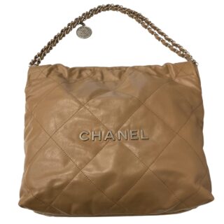 CHANEL<br>奶茶色22鍊包