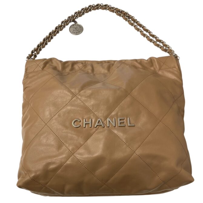 CHANEL<br>奶茶色22鍊包